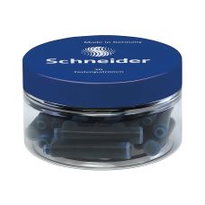 Naboje do piór Schneider w plastikowym słoiku, niebieski atrament, 30 sztuk