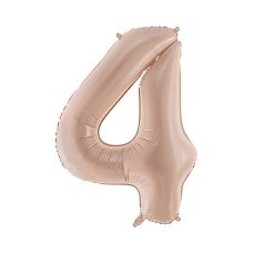 Balon foliowy Cyfra "4" Ciemny Beż 72cm