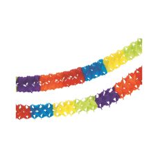 Girlanda papierowa kolorowa wielobarwna średnica 11,5 cm długość 4 m 1 sztuka