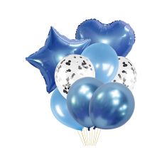 Zestaw balonów dekoracyjnych PARTY GO niebieskie 45 cm 8 sztuk