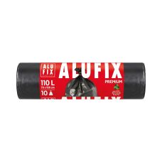 Worki na śmieci ALUFIX extra mocne LDPE 110 litrów 70x100 cm czarne 10 sztuk