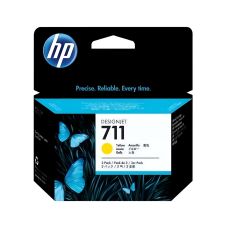 Tusz HP 711 CZ136A żółty, oryginalny wkład do plotera, pojemność 3x29ml, 3 sztuki
