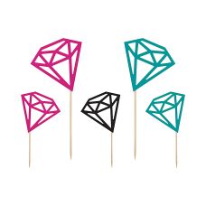 Toppery Dekoracyjne Diamenty Kolekcja Diamentowa Wysokość 12,5-25,5cm 5 sztuk