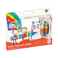 Kredki świecowe Jumbo Grand 12 kolorów - zestaw dla dzieci i placówek