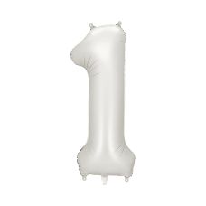 Balon Foliowy Cyfra 1 Srebrny 86cm