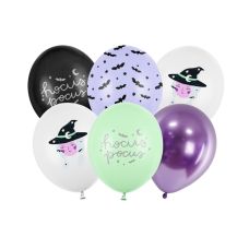 Balony 30 cm, Witch, mix (1 op. / 6 szt.)
