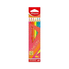 Kredki Neon trójkątne Maped 6 kolorów