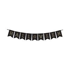 Baner Halloween Czarny Papierowy do Złożenia 20x175cm