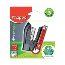 Zszywacz biurwy Greenlogic mini z zapasem zszywek 26/6