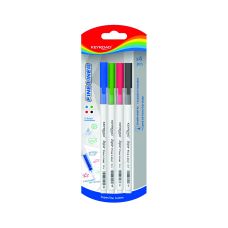 Cienkopis KEYROAD 0,4 mm czarny 4 sztuki w blistrze
