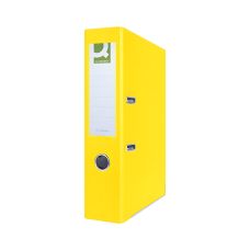 Segregator Q-CONNECT Hero z szyną na 75mm, A4, z polipropylenu, żółty