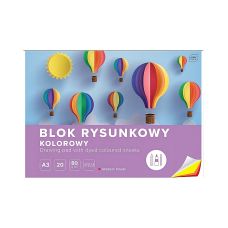 Blok Rysunkowy Kolorowy A3 20 kartek INTERDRUK