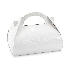 Pudełka na Ciasto Ozdobne Perłowe Gałązki Białe 16x15x8 cm 10 szt.