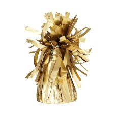 Ciężarek do Balonów Foliowy Elegancki Złoty 130g Wysokość 7 cm