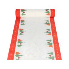 Bieżnik papierowy PREMIUM w rolce z wzorem Plain Christmas Trees 40 cm x 24 m 1 szt