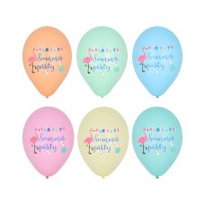 Balony lateksowe Summerparty mix kolorów 29 cm 6 sztuk do eventów