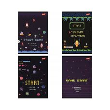 Zeszyt A5 16 kartek kratka 70g/m2 laminowany PIXEL UNIVERSE lakier miejscowy UNIPAP