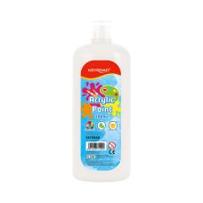 Farba akrylowa KEYROAD biała w butelce 1000ml do malowania i dekoracji