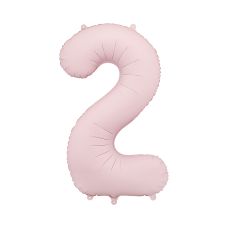 Balon Foliowy Cyfra 2 Jasnoróżowy 86cm do Powietrza i Helu