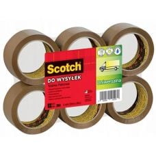 Taśma pakowa SCOTCH® Hot-melt 371, brązowa, 50mm x 66m