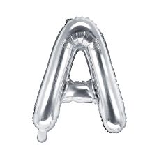 Balon Foliowy Litera A Srebrny 35 cm do Powietrza
