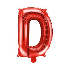 Balon Foliowy Litera D Czerwony 35cm do Powietrza