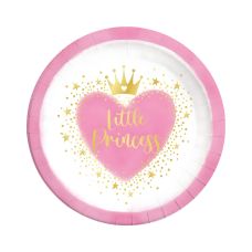 Talerze papierowe my little princess 23cm 8 szt.