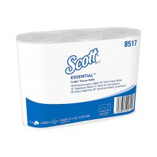 Papier Toaletowy SCOTT Essential Dwuwarstwowy 6 rolek x 600 listków Biały