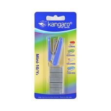 Zszywacz biurowy Kangaro Mini-10 z zszywkami, zszywa do 10 kartek, błękitny