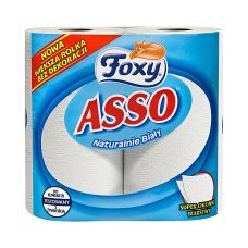 Ręcznik Kuchenny Foxy Asso Dwuwarstwowy 100% Celuloza Biały 2 Rolki