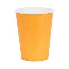 Kubeczki papierowe jednorazowe jasny pomarańczowy 250 ml (6 szt.)