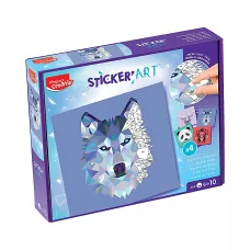 Wyklejanka Sticker Art Przyklejanie po Numerach Wilk