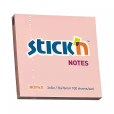 Notes Samoprzylepny Różowy Pastelowy 76x76 mm 100 Kartek