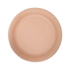 Talerz papierowy kraft okrągły 23 cm brązowy 50 sztuk do gastronomii