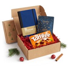 Zestaw prezentowy świąteczny – notatnik Flexbook, kawa Caveres Vero Gusto 100 g, Toffifee