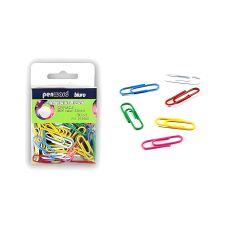 Spinacze biurowe do papieru 28 mm kolorowe mix metalowe 100 sztuk