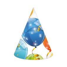 Czapeczki papierowe sparkling baloons 6 szt.