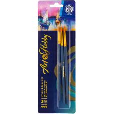 Zestaw pędzli nylonowych ASTRAPEN Art&Hobby 3 szt. (4, 8, 10)