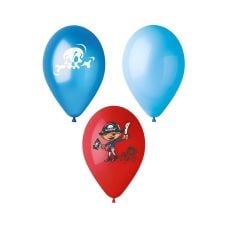 Balony lateksowe Pirates z nadrukiem mix kolorów 29 cm 6 szt.