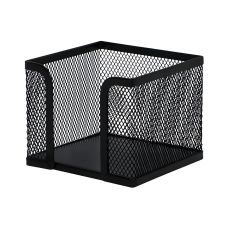 Pojemnik na karteczki biurowe Q-CONNECT Office Set metalowy czarny 1 sztuka