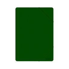 Teczka z gumką OFFICE PRODUCTS A4 z polipropylenu 500 mikronów zielona 3-skrzydłowa