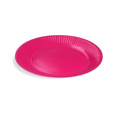 Talerz papierowy okrągły fuksja średnica 23 cm elegancki 10 sztuk