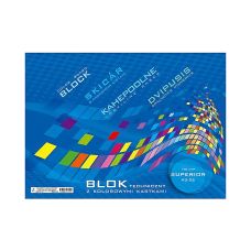 Blok techniczny A4 10 kartek KRESKA kolorowy 170g/m2
