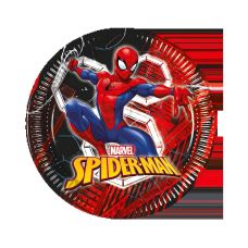Talerze papierowe spiderman 23cm 8 szt. marvel na urodziny i przyjęcia