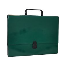 Teczka pudełko OFFICE PRODUCTS z polipropylenu A4 5 cm zielona z rączką i zamkiem