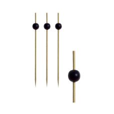 Patyczki do przekąsek papierowe Black Pearl czarne 12,5 cm 250 sztuk
