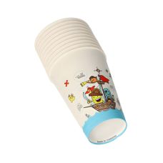 Kubek papierowy dwuwarstwowy z wzorem Pirate Crew 200 ml średnica 70 mm 10 sztuk