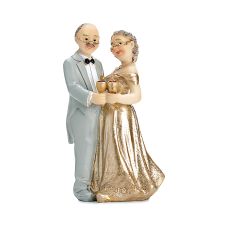 Figurka Złote Gody Elegancka Dekoracyjna 12 cm