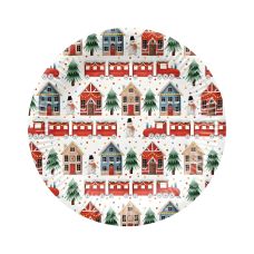 Talerze papierowe okrągłe Cozy Christmas 23 cm 8 szt.