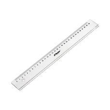 Linijka przezroczysta 30 cm dla praworęcznych z etui